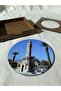 Set of 4 Wooden Coasters with Türkiye View - 4
