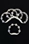 White Bride Bridal Bridesmaid Tambourine, Henna Night Wedding Circumcision Bride Plastic Tambourine with Bell, 5 Pieces