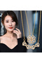 Four-Leaf Foldable Steel Zircon Stone Clover Necklace, 2-in-1 with 4 Hearts Opening - 5
