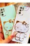 Water Green Hello Kitty Stand Edge Gold Detailed Luxury Silicone Case for Poco M3 Pro - 4