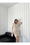Women's Fitted Polo Neck Ribbed Flexible Mini Dress - 3