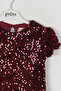 Girl's Plum Sequin Dress - 2