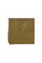 Stone Embroidered Beige Flame Writing Rose Pattern Scarf 100x100cm - 2
