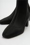ASPER Black Heeled Zippered Stretch Women's Boots - 2