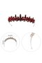 Crystal Glass Beaded Bridal Henna Crown for Women Wedding Crown for Wedding Costume Crown Burgundy - 3