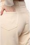 Mom Stone High Waist Women's Beige Trousers Jean - 3