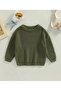 Unisex Baby Kids Crew Neck Extra Flexible Khaki Knitwear Sweater - 2