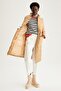 Water Repellent Stand Collar Quilted Pocket Belted Long Puffer Winter Jacket V4436az22sp - 3