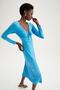 Bodycon V-Neck Tied Long Sleeve Midi Dress X2039az22sp - 4