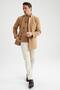 Slim Fit Stand Collar Coat - 5