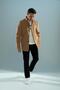 Slim Fit Stand Collar Coat - 2