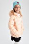 Girl's Hooded Lining Fleece Puffer Coat - 5