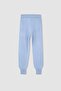 Jogger Knitwear Trousers with Pockets Basic Flat Waist with Elastic Laces R1701Az22Au - 7