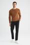 Slim Fit Crew Neck Knitwear Sweater - 5
