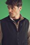 Regular Fit Stand-up Collar Vest - 5
