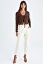 Fitted V-Neck Ribbed Cardigan with Tie Detail - 2