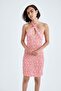 Bodycon Wrap Neck Floral Jacquard Mini Dress Y4853az22sm - 4