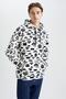 Regular Fit Hooded Fleece Sweatshirt