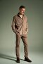 Regular Fit Long Sleeve Velvet Shirt X9838az22wn - 2