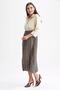 Traditional A-Line Patterned Crepe Maxi Pleated Chiffon Skirt - 6