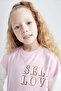 Girl's Crew Neck Soft Fuzzy Sweatshirt - 4