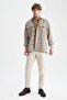 Regular Fit Polo Collar Checked Long Sleeve Shirt Y9051az22wn - 5