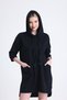 Seoul Pocket Detailed Relaxed Cut Oversize Orphan Sleeve Hooded Sweat Dress - 4