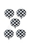 Best 45 cm Racing Themed Checkered Foil Balloon 5 Pieces