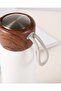 Stainless Steel 400 ml Vacuum Travel Thermos with Wooden Pattern Lid, Water Bottle - 2