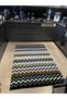 Multicolored Zig Zag Geometric Triangle Shape Patterned Modern Decorative Carpet 2009 - 2