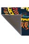 Navy Blue Themed Surrealist Leopard and Flower Patterned Creative Modern Decorative Carpet 2010 - 4