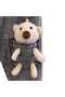 Plush Teddy Bear Cotton Elastic Waist Pocket Anthracite Girls' and Boys' Jeans - 3