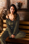 Women's Velvet Pajama Set with Winter Robe - 3 Piece Dowry Velvet Set - 2