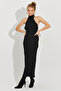 Women's Black Backless Sleeveless Camisole Maxi Dress EY2589 - 3