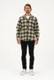 Men's Khaki Oversize Plaid Lumberjack Shirt - 5