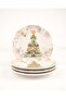 Christmas tree gold 4 piece cookie plate - 2