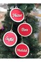 Luxury wood custom Christmas pine tree ornament happiness peace money health 4-piece set