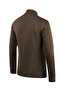 Men's Half Turtleneck Knitwear Brown Sweater Patterned Steel Knit Classic Fit - 4802B - 5