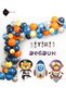 Luxury Space-Themed Birthday Set Includes 3 Foil Balloons, 45 Latex Balloons, Banner, Balloon Chain, and Balloon Headband. - 5