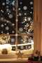 Snowflakes Christmas New Year Glass Door Wall Sticker Set