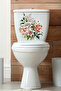 Soft Colorful Wild Flowers Toilet Seat Sticker Bathroom Sticker Ech120