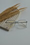 Unisex Women Men Blue Light Protected Blue Block Transparent Square Rectangle Blue Gold Glasses - 2