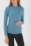 Women's Report Camisole Turtle Neck Blouse Petrol Blue - 2