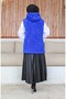 Hooded Fleece Sports Welsoft Cobalt Blue Vest - 5