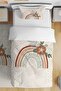 Floral Rainbow Patterned Single Baby Kids Bedding Set