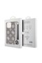 iPhone 15 Pro Compatible Case Guess Licensed Text Logo Strap Drawstring Holographic Glitter Peony Black - 5