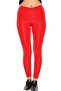 Women's Shiny Red Tights