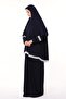 Women's Two Pieces Lycra Sandy Fabric Lace Sleeves Prayer Dress - 3