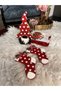 Gnome Dwarf New Year Wooden Christmas Christmas Ornament Decor Polka Dot New Year Red 20 Cm - 3
