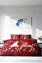 Cotton Satin Double Duvet Cover Set with Elastic Sheets Japan Style - 3